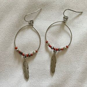 Dreamcatcher hoop earrings